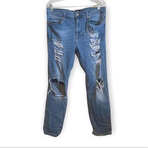 BDG Urban Outfitters Distressed Stretch Skinny Blue Jean 34